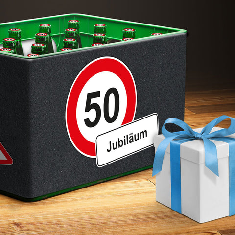 Opaska na skrzynkę piwa DIY z 24 naklejkami na wieczko - Znaki drogowe