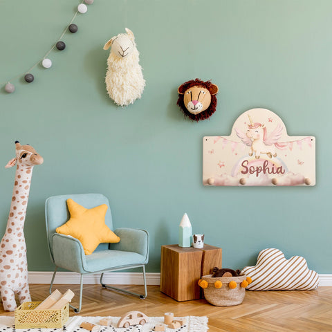 Garde-robe personnalisée pour chambre d'enfant - Licorne