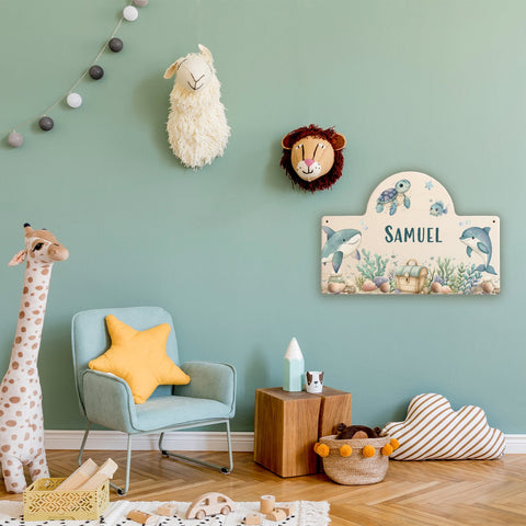 Porte-manteau personnalisé pour la chambre d'enfant - Mer