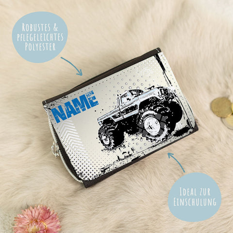Portefeuille imprimé pour enfants au motif Monster Truck