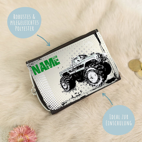 Portefeuille imprimé pour enfants au motif Monster Truck