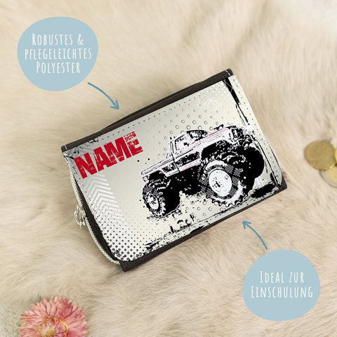 Portefeuille imprimé pour enfants au motif Monster Truck