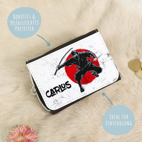 Porte-monnaie enfant imprimé motif ninja