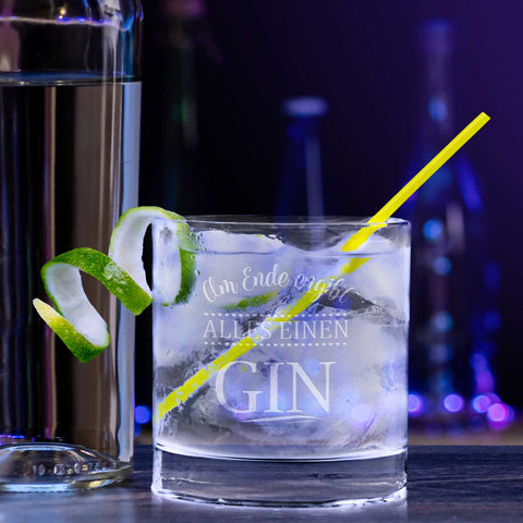 2er Set Montana GIN-Gläser "Der Abend kann beGINnen" & "Am Ende ergibt alles einen GIN"