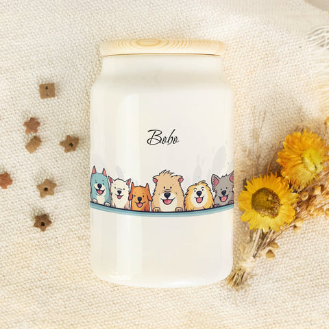 Boîte à friandises pour vos animaux de compagnie - Groupe d'animaux - Personnalisée avec nom