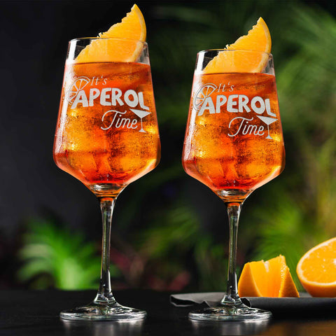 Kieliszek Leonardo z grawerem „It's Aperol Time”