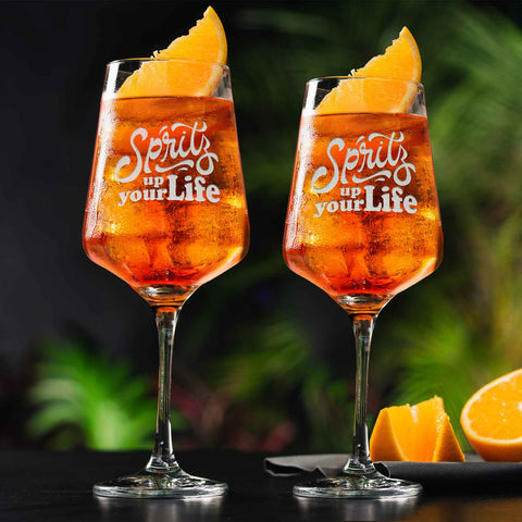 Kieliszek do wina Leonardo z grawerem - „Spritz up your Life”