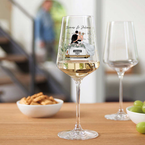 Verres Leonardo avec impression UV - Voiture de mariage