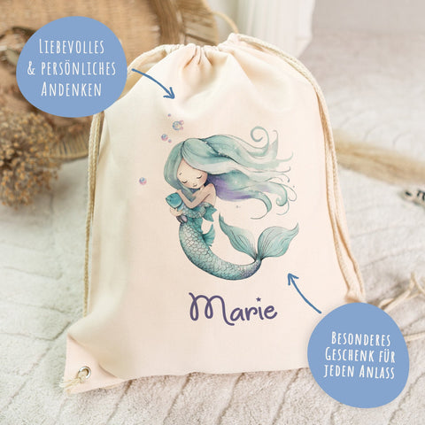 Sac de sport avec motif enfantin - Sirène - pour enfants
