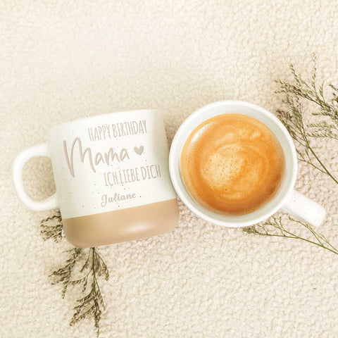 Tasse en grès gravée - Happy Birthday Mama