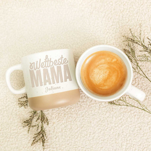Grawerowany kubek kamionkowy - Najlepsza Mama na świecie
