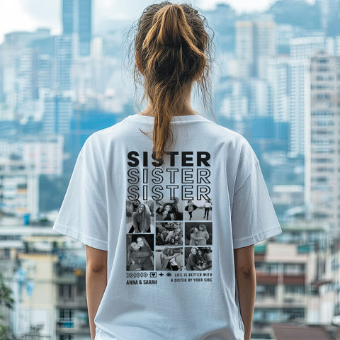 Personalisiertes Oversized T-Shirt - Sister