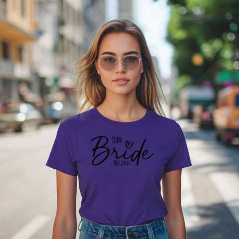 Spersonalizowany T-shirt dla kobiet - TEAM Bride