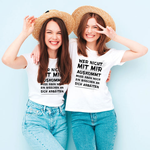 Damski T-shirt z nadrukiem - Kto się ze mną nie dogada