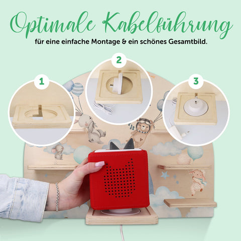 Étagère Toniebox pour chambre d'enfant - Ballon - Personnalisée avec nom