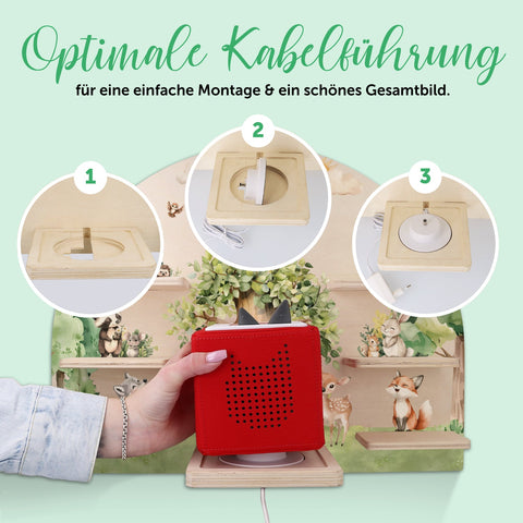 Półka na Toniebox do pokoju dziecięcego - Las - Personalizowana imieniem