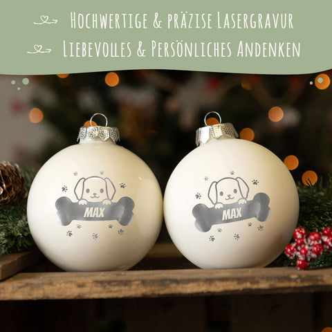Grawerowana bombka bożonarodzeniowa - zwierzę domowe - pies i kot