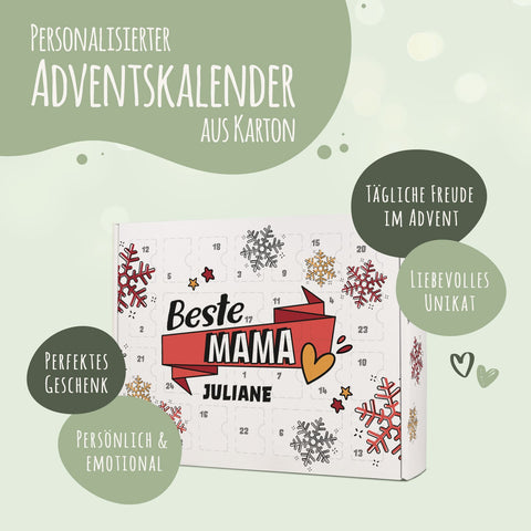 Calendrier de l'Avent DIY personnalisé avec le meilleur design à remplir soi-même