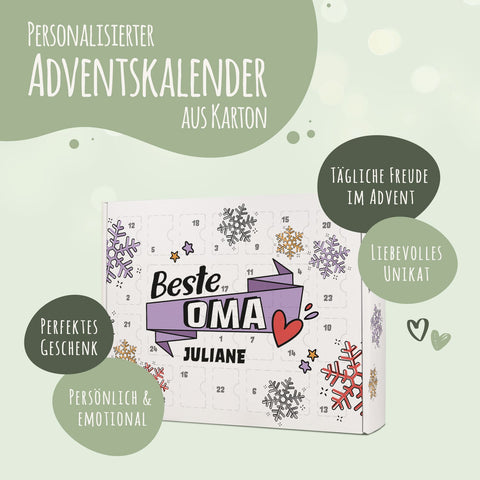 Calendrier de l'Avent DIY personnalisé avec le meilleur design à remplir soi-même