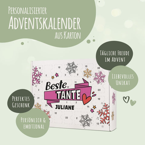 Calendrier de l'Avent DIY personnalisé avec le meilleur design à remplir soi-même