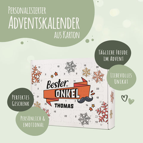 Calendrier de l'Avent DIY personnalisé avec le meilleur design à remplir soi-même