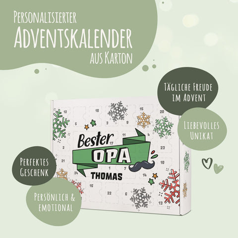 Calendrier de l'Avent DIY personnalisé avec le meilleur design à remplir soi-même