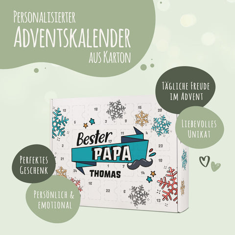 Calendrier de l'Avent DIY personnalisé avec le meilleur design à remplir soi-même
