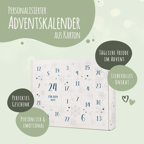 Spersonalizowany kalendarz adwentowy DIY z numerowanym wzorem do samodzielnego wypełnienia