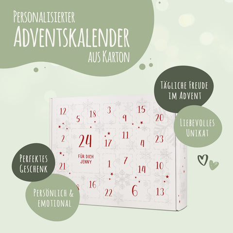Spersonalizowany kalendarz adwentowy DIY z numerowanym wzorem do samodzielnego wypełnienia