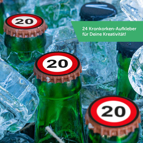 Opaska na skrzynkę piwa DIY z 24 naklejkami na wieczko - Znaki drogowe