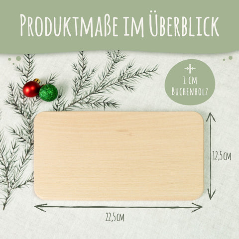 Planchettes à déjeuner pour Noël - Préparatifs des fêtes - personnalisées avec un nom