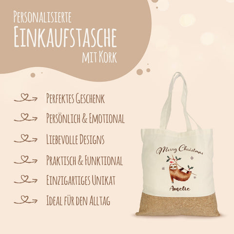Torba na zakupy z korka - Leniwiec