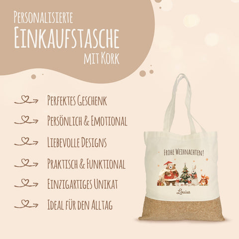 Torba na zakupy korkowa - Zwierzęta w swetrach