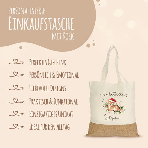 Torba na zakupy z korka - Zimozielona