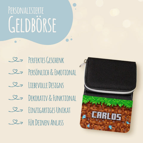 Porte-monnaie imprimé pour enfants au design Pixelerde