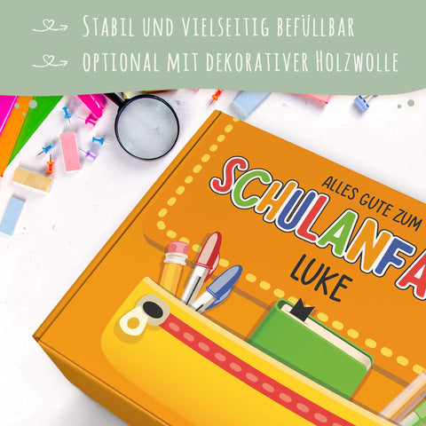 Spersonalizowany zestaw upominkowy - tornister - rozpoczęcie nauki w szkole