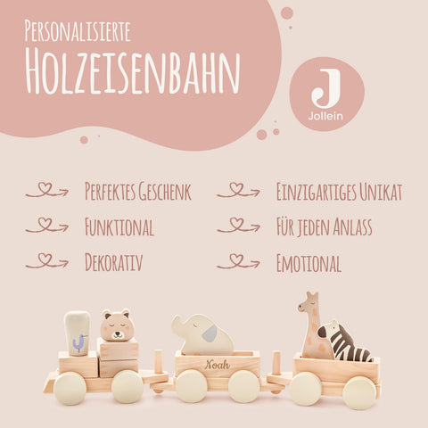 Drewniana kolejka Jollein - z imieniem