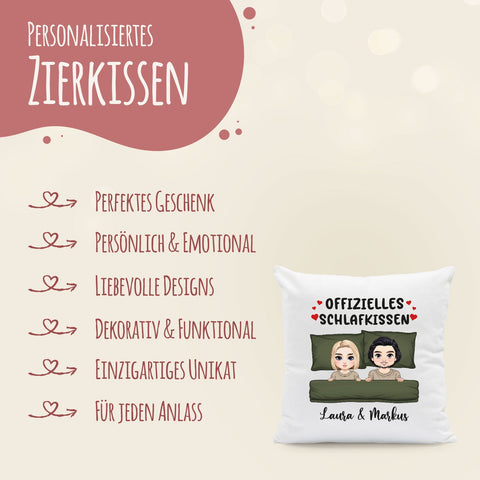 Spersonalizowana poduszka z motywem – Oficjalna poduszka do spania