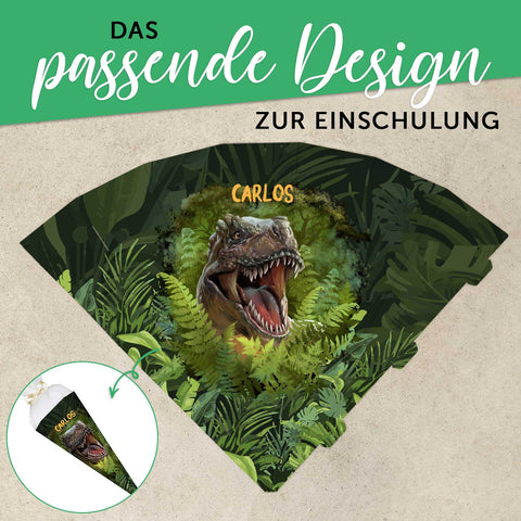 Wydrukowana tuba szkolna z imieniem - T-Rex