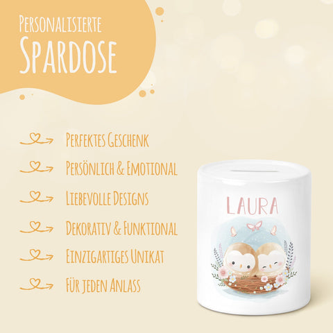 Skarbonka ceramiczna - Sowy niemowlęce