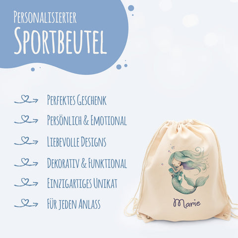 Sac de sport avec motif enfantin - Sirène - pour enfants