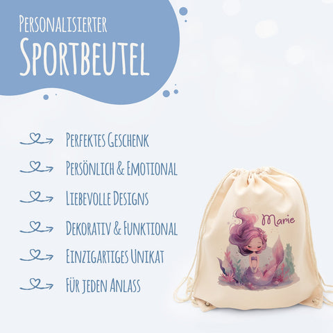 Sac de sport avec motif enfantin - Sirène - pour enfants