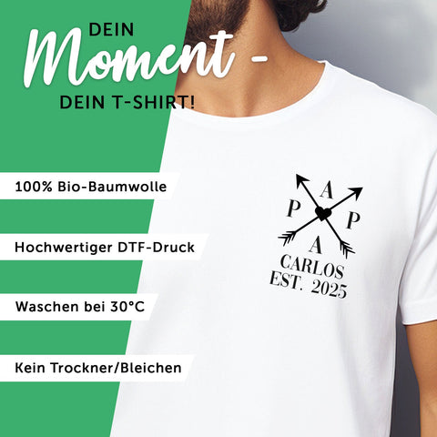 T-shirt imprimé pour homme - PAPA EST. Flèches croisées