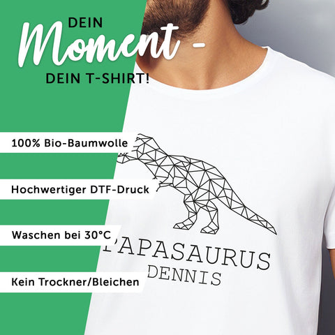 Męska koszulka z nadrukiem - PAPASAURUS