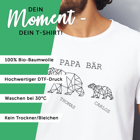 T-shirt personnalisé pour homme - Papa Ours