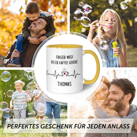 Kubek z nadrukiem i napisem – Ręce precz!