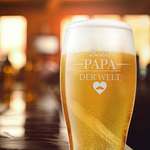 Leonardo Weizenglas mit Gravur "Bester Papa der Welt" eFinesse