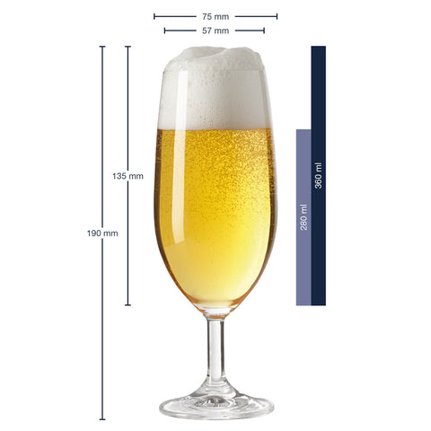 Leonardo Bierglas mit Gravur "Zuhause ist da, wo es Bier gibt"