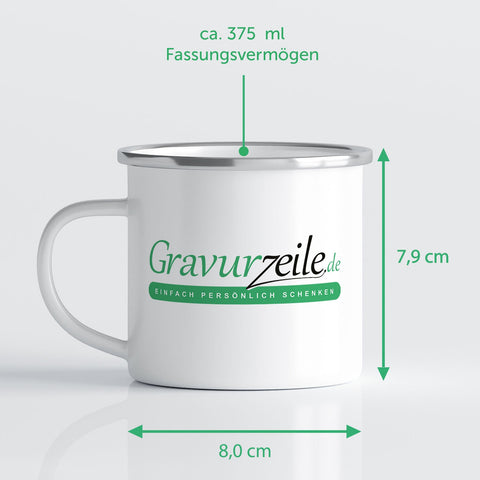 Tasse émaillée pour enfants - Ours scolaire - Personnalisée avec nom