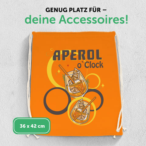 Kolorowy worek gimnastyczny z nadrukiem DTF - Aperol o'clock